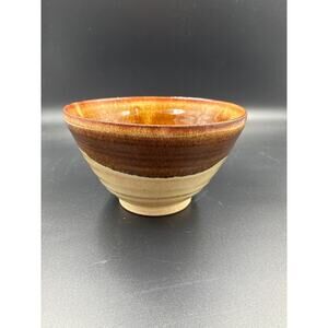 Handmade Kim Mertz Ceramic Pottery Bowl Stoneware Artisan Rustic 2015